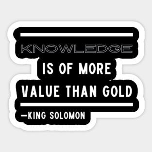 Solomon Knowledge Bible verse Sticker